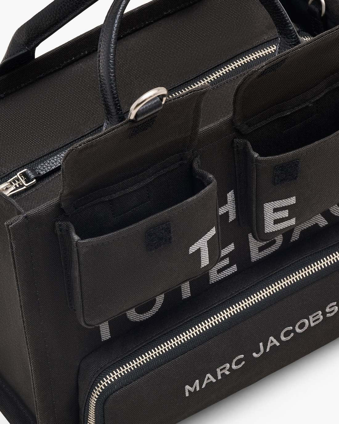 Marc Jacobs Signature - The Cargo Canvas Medium Tote Bag Black