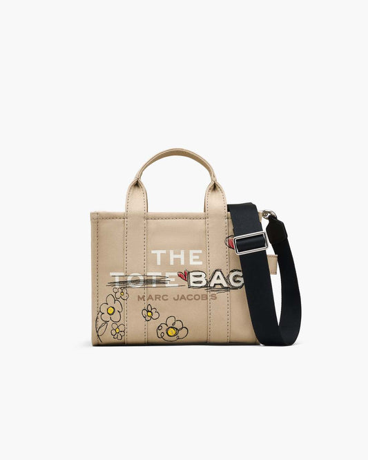 Marc Jacobs Exclusive - The Daisy Doodle Canvas Small Tote Bag Beige Multi