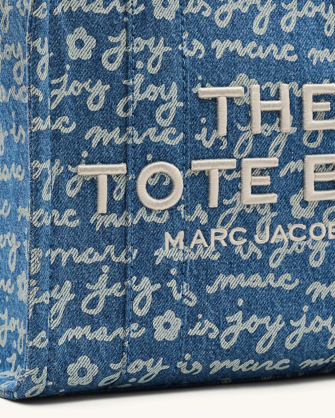 Marc Jacobs New - The Joy Denim Small Tote Bag Indigo Multi
