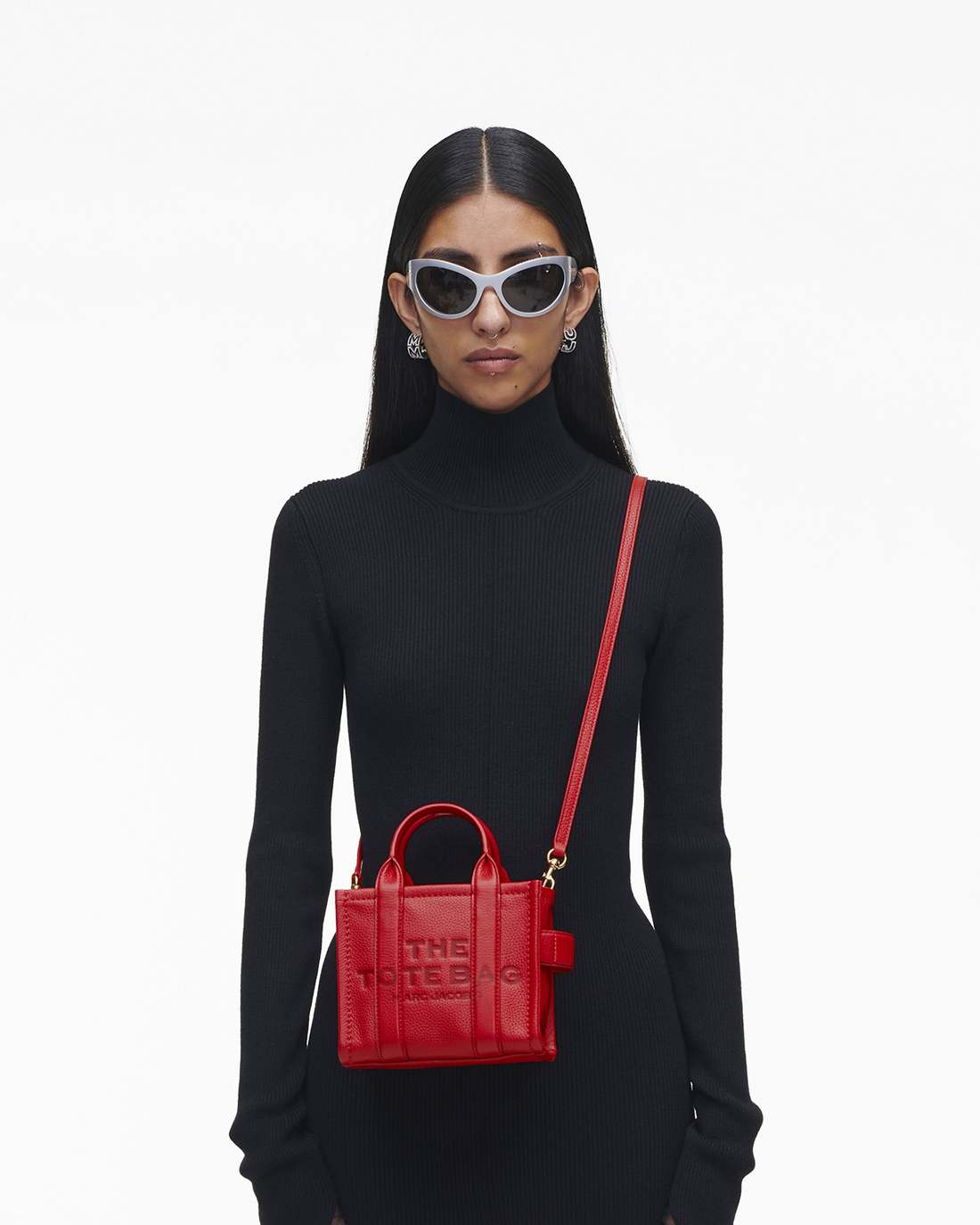 Marc Jacobs Best Seller - The Leather Crossbody Tote Bag True Red