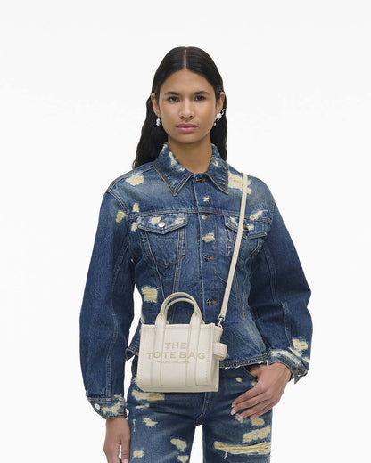Marc Jacobs Trending - The Leather Crossbody Tote Bag Cotton/Silver