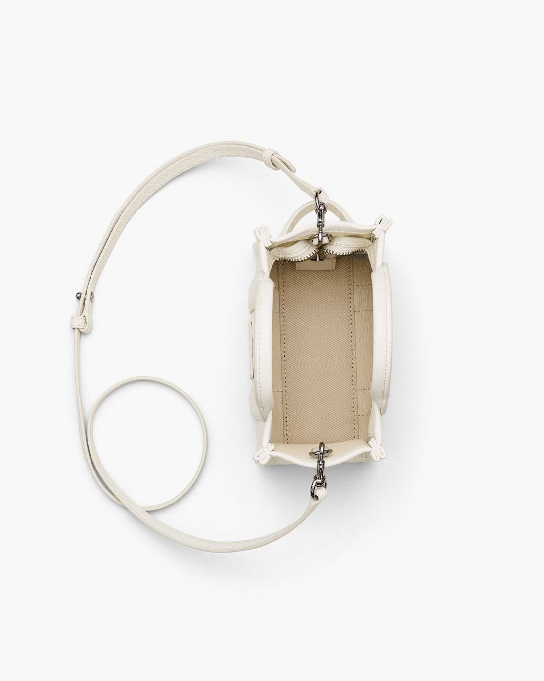 Marc Jacobs Trending - The Leather Crossbody Tote Bag Cotton/Silver
