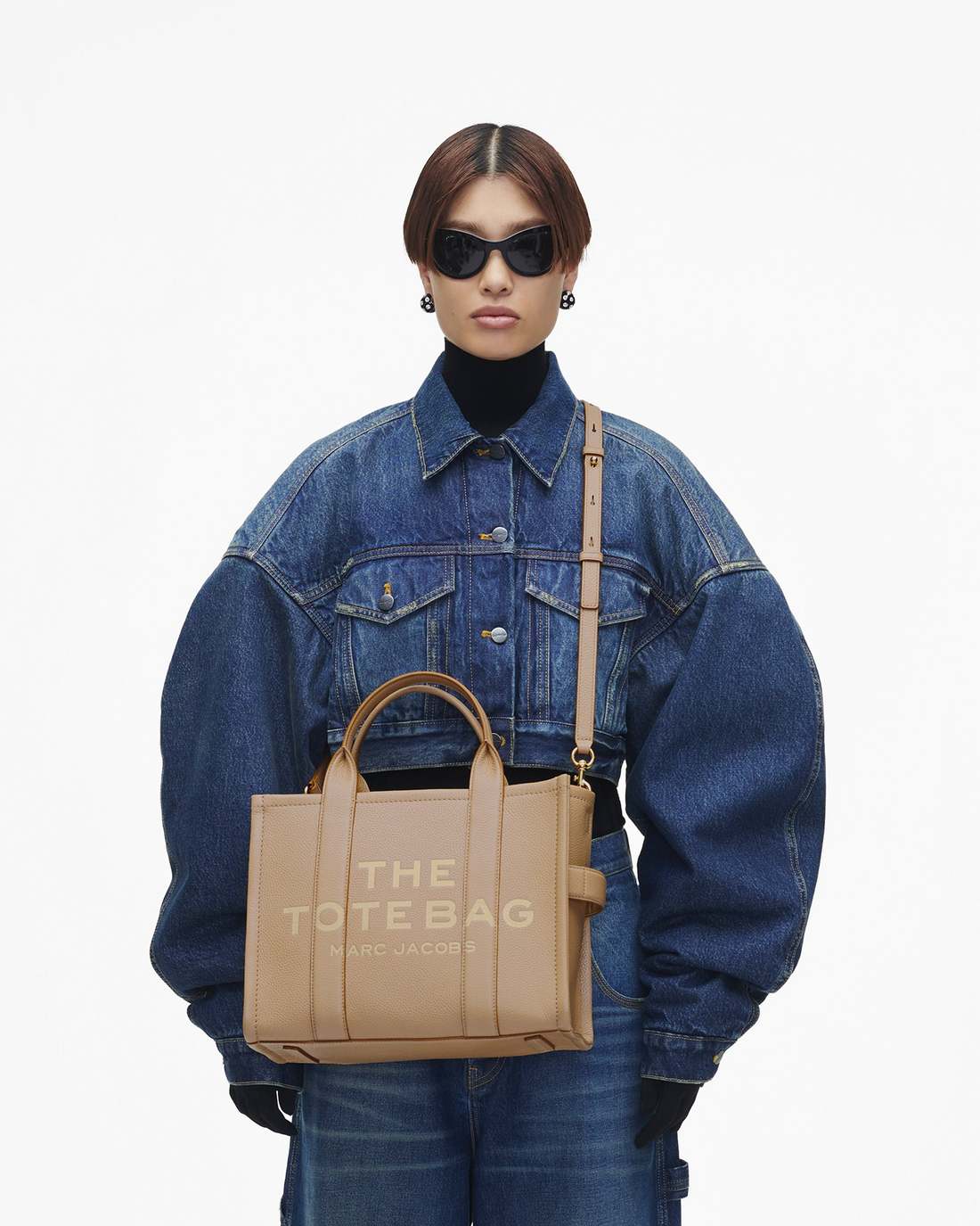 Marc Jacobs Hot Sale - The Leather Medium Tote Bag Camel