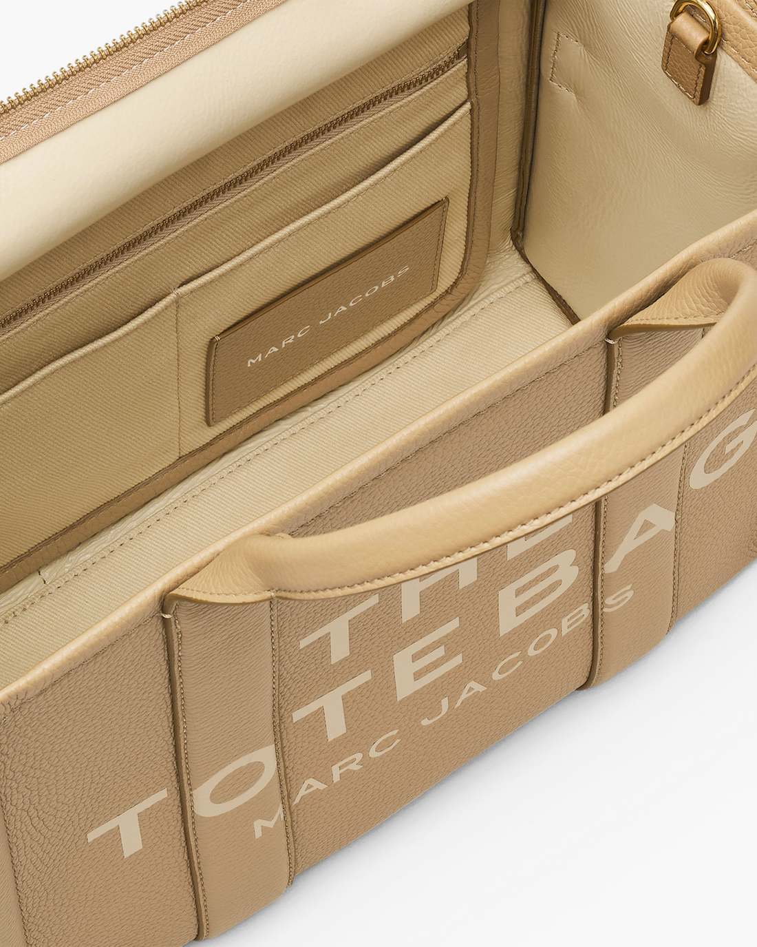 Marc Jacobs Hot Sale - The Leather Medium Tote Bag Camel