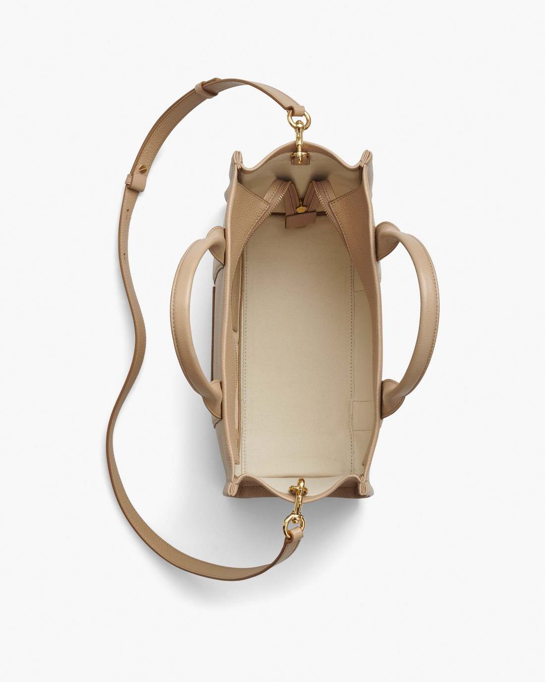 Marc Jacobs Hot Sale - The Leather Medium Tote Bag Camel