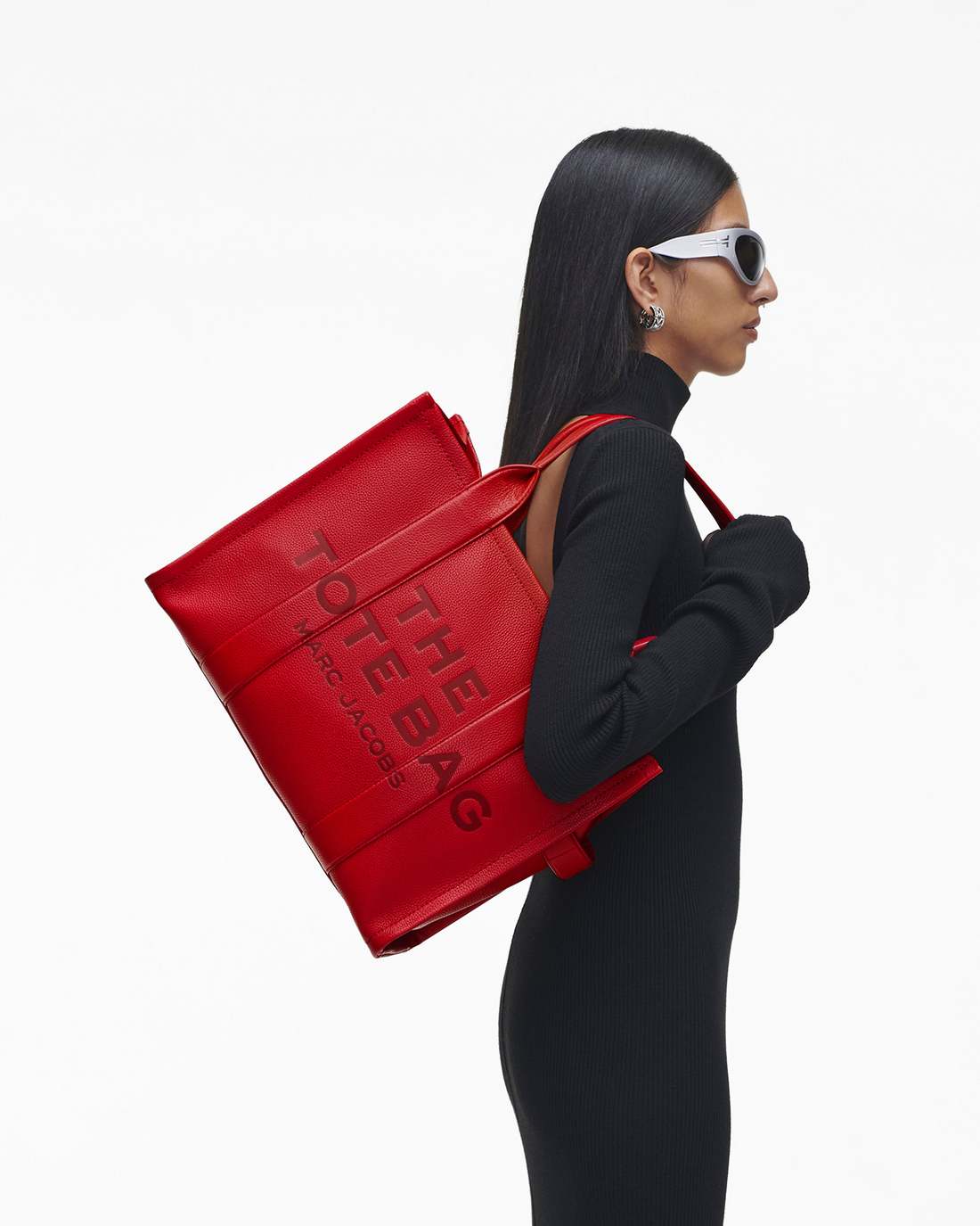 Marc Jacobs Trusted - The Leather Large Tote Bag True Red