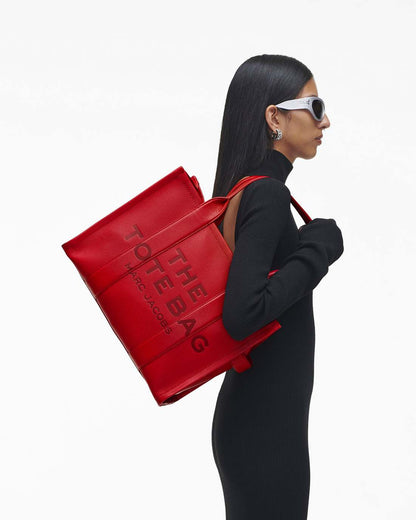Marc Jacobs Trusted - The Leather Large Tote Bag True Red