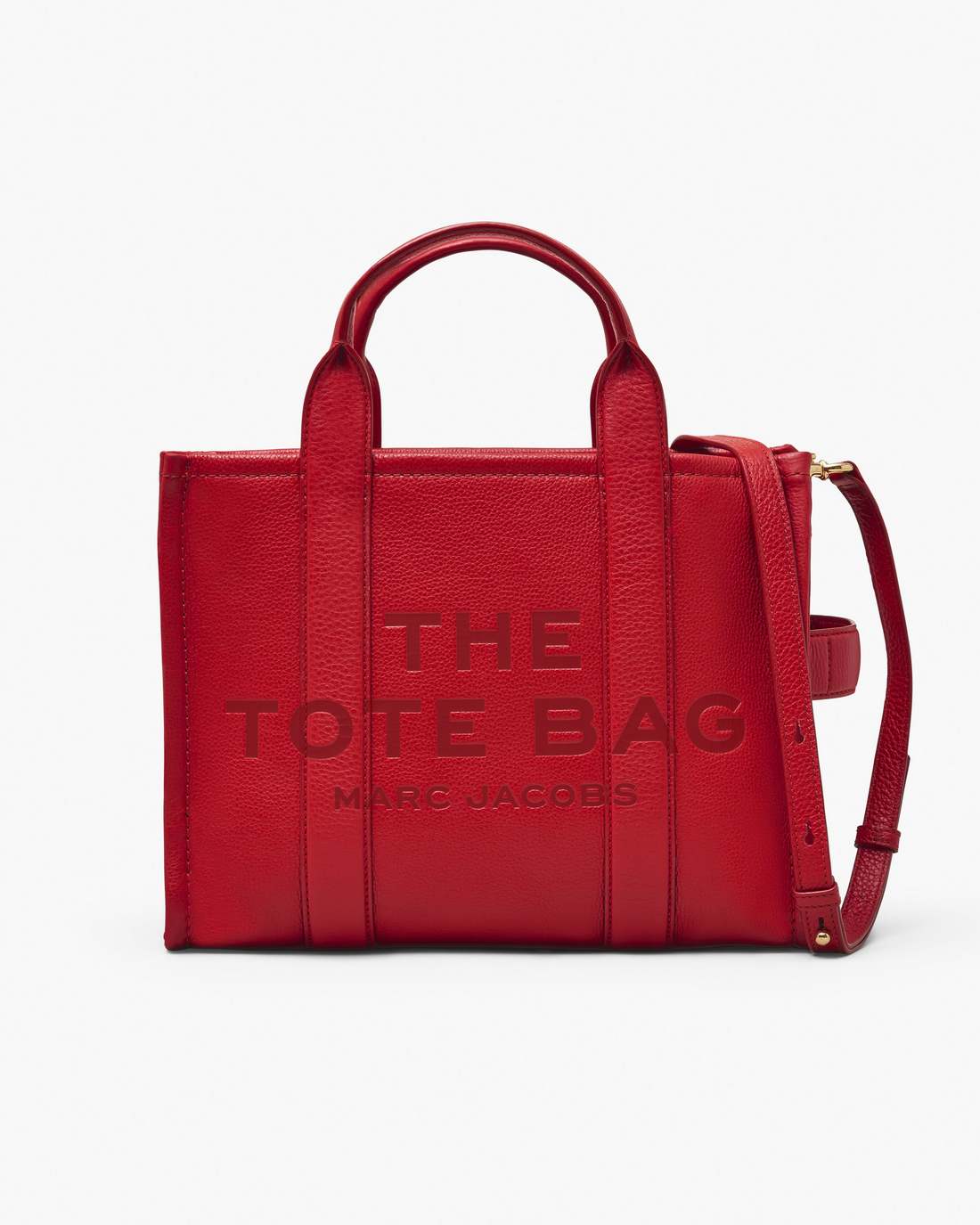 Marc Jacobs Great Value - The Leather Medium Tote Bag True Red