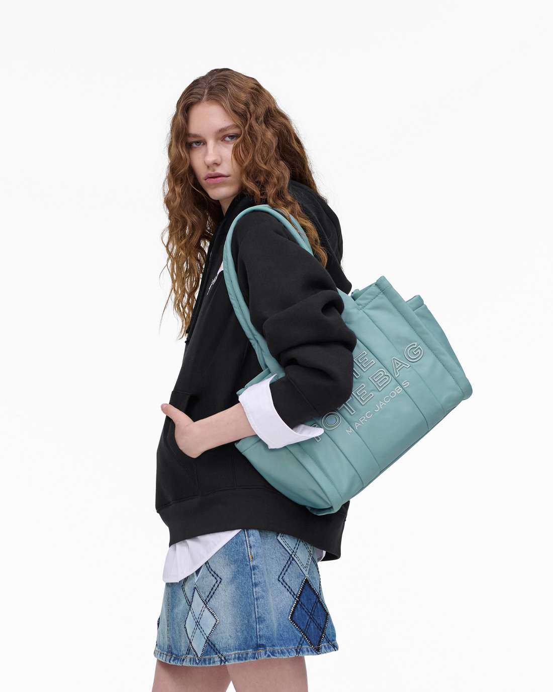 Marc Jacobs Value - The Puffy Nylon Medium Tote Bag Sky Blue