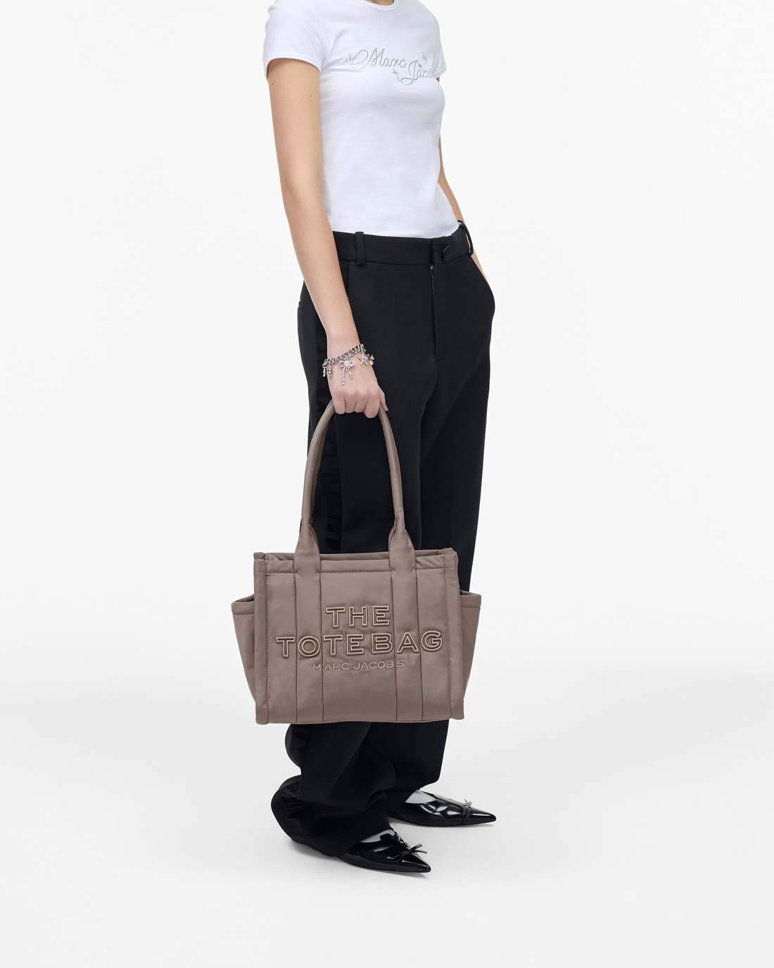 Marc Jacobs Recommended - The Puffy Nylon Medium Tote Bag Cement