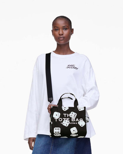 Marc Jacobs Popular - Derrick Adams X Marc Jacobs Canvas Small Tote Bag Black/White