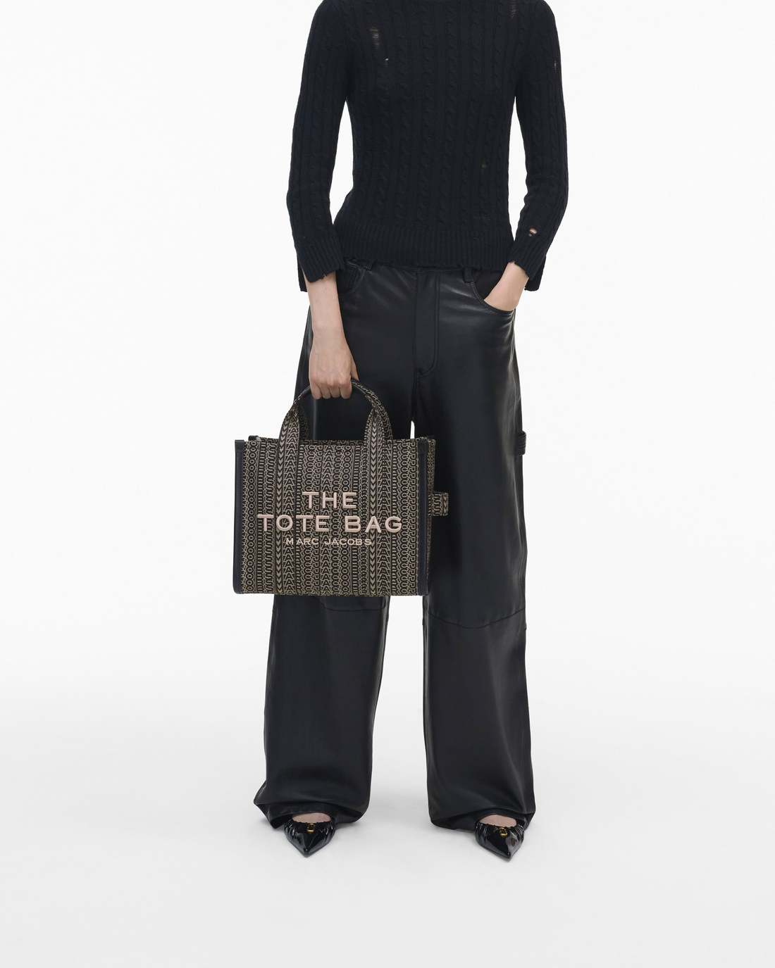 Marc Jacobs Trusted - The Monogram Jacquard Medium Tote Bag Beige Multi