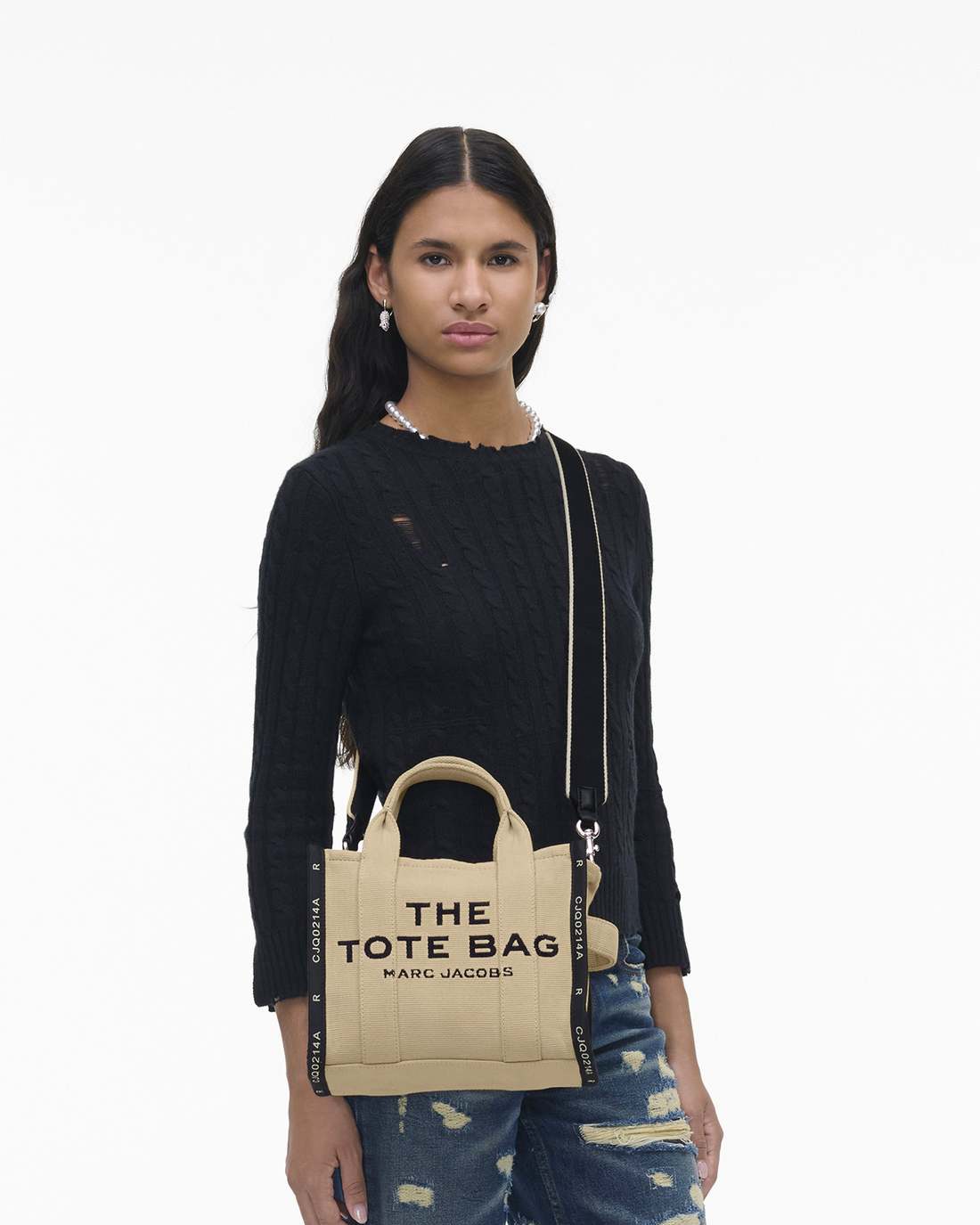 Marc Jacobs Trusted - The Jacquard Small Tote Bag Warm Sand