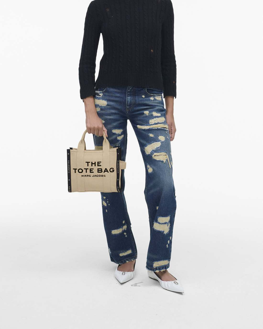 Marc Jacobs Trusted - The Jacquard Small Tote Bag Warm Sand