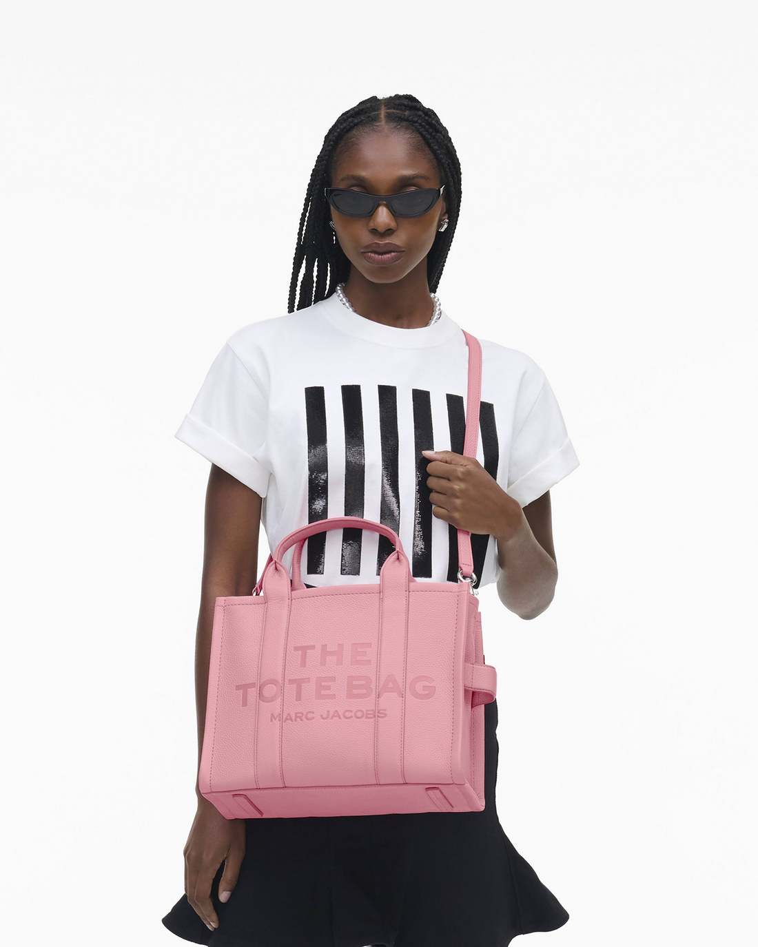 Marc Jacobs Exclusive - The Leather Medium Tote Bag Ribbon Pink