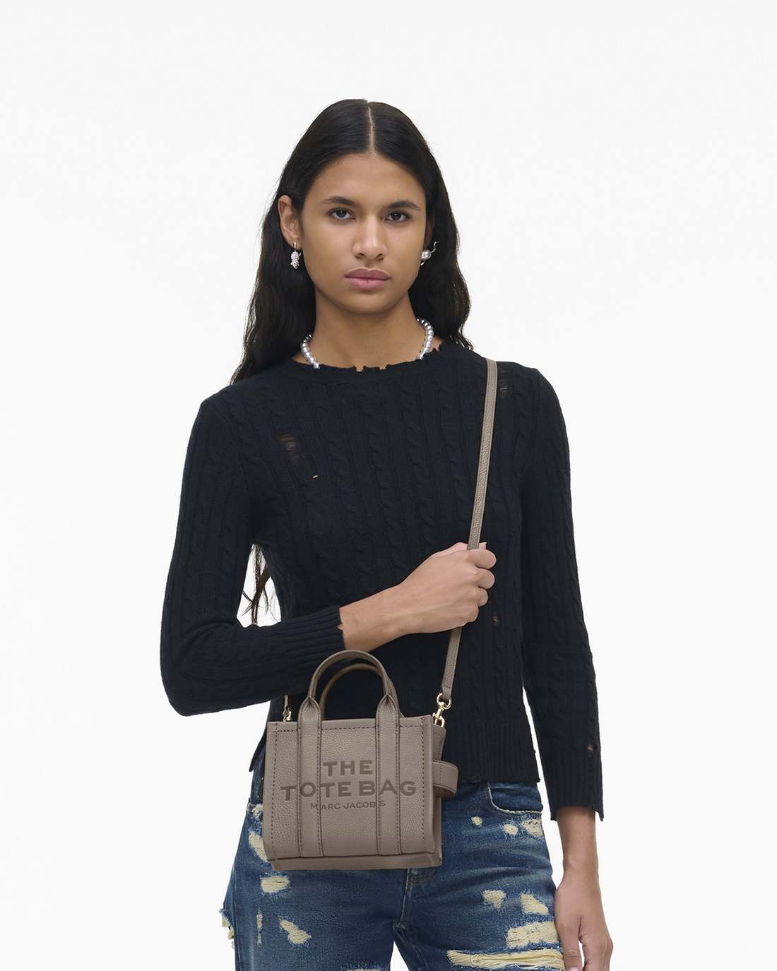 Marc Jacobs Deals - The Leather Crossbody Tote Bag Cement