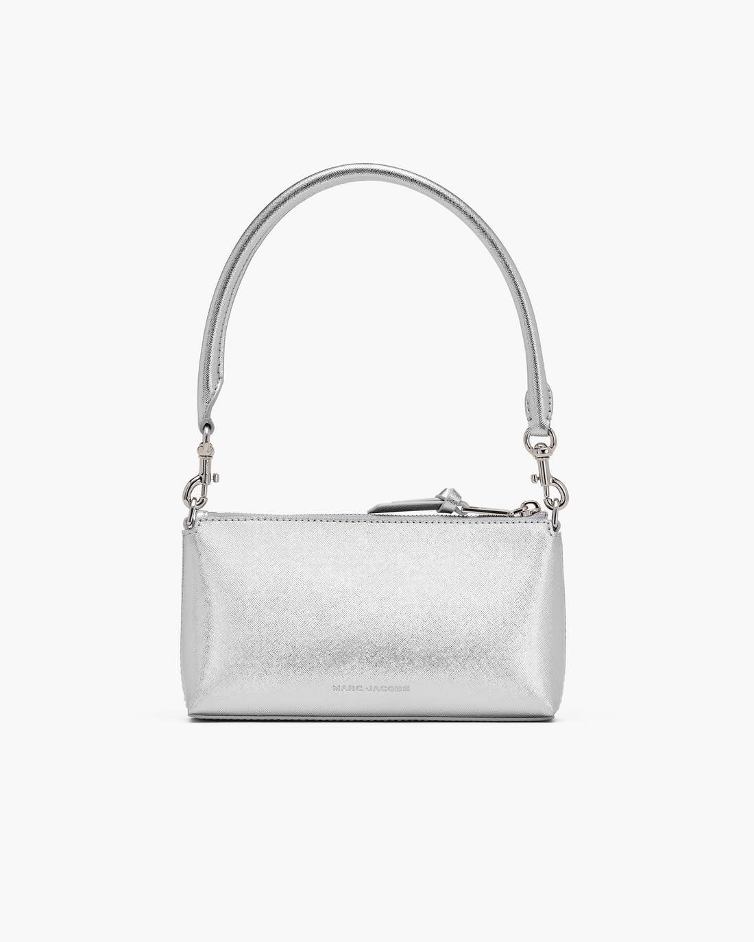 Marc Jacobs Quality - The Metallic Snapshot Convertible Shoulder Bag Silver