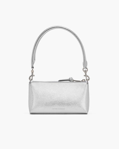 Marc Jacobs Quality - The Metallic Snapshot Convertible Shoulder Bag Silver