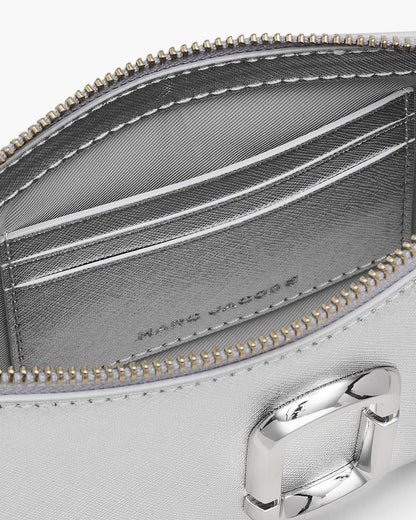 Marc Jacobs Quality - The Metallic Snapshot Convertible Shoulder Bag Silver