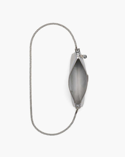 Marc Jacobs Quality - The Metallic Snapshot Convertible Shoulder Bag Silver