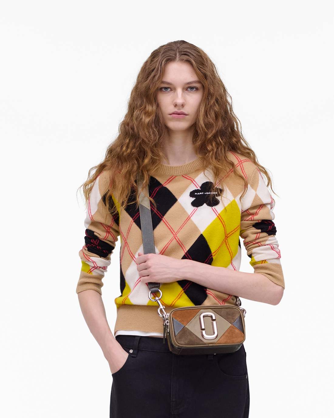 Marc Jacobs Customer Favorite - The Suede Patchwork Snapshot Brown Multi