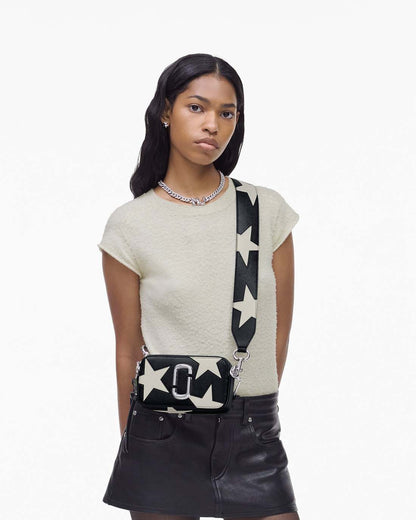 Marc Jacobs Great Value - The Star Patchwork Leather Snapshot Black/White