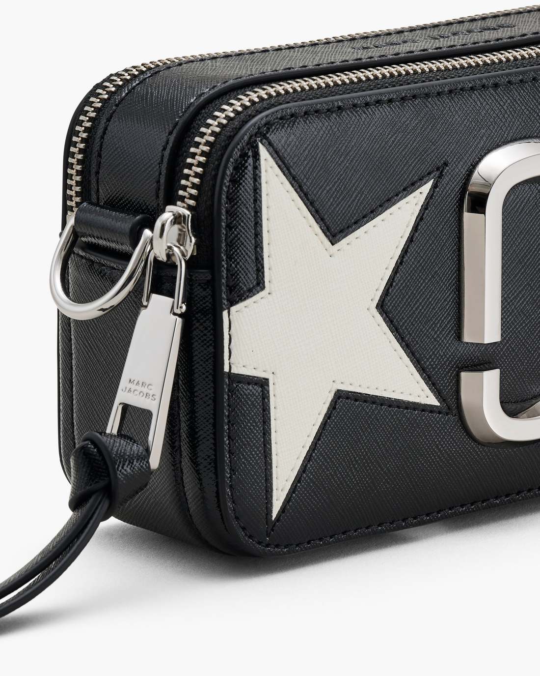 Marc Jacobs Great Value - The Star Patchwork Leather Snapshot Black/White