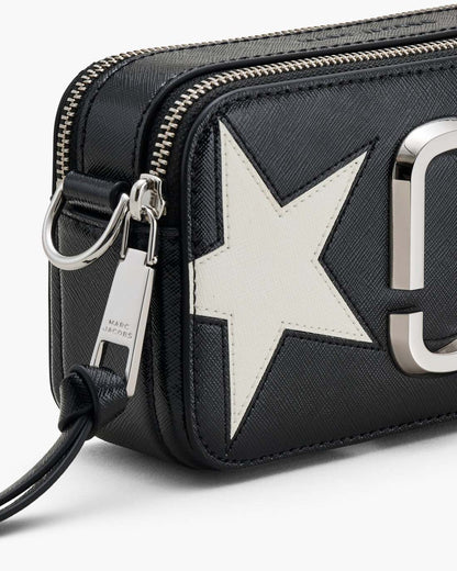 Marc Jacobs Great Value - The Star Patchwork Leather Snapshot Black/White
