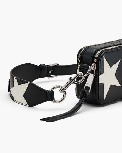 Marc Jacobs Great Value - The Star Patchwork Leather Snapshot Black/White