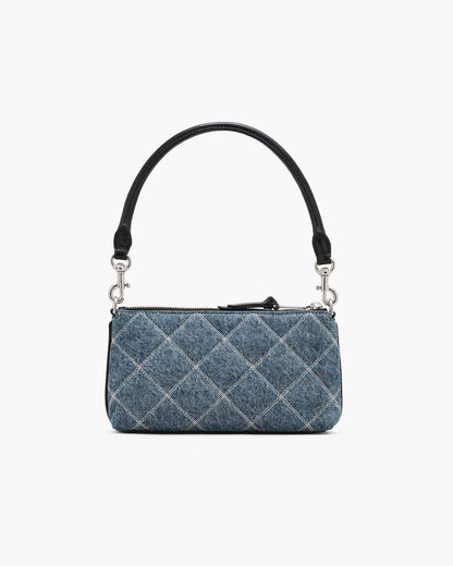 Marc Jacobs Great Value - The Quilted Denim Snapshot Convertible Shoulder Bag Light Wash Indigo