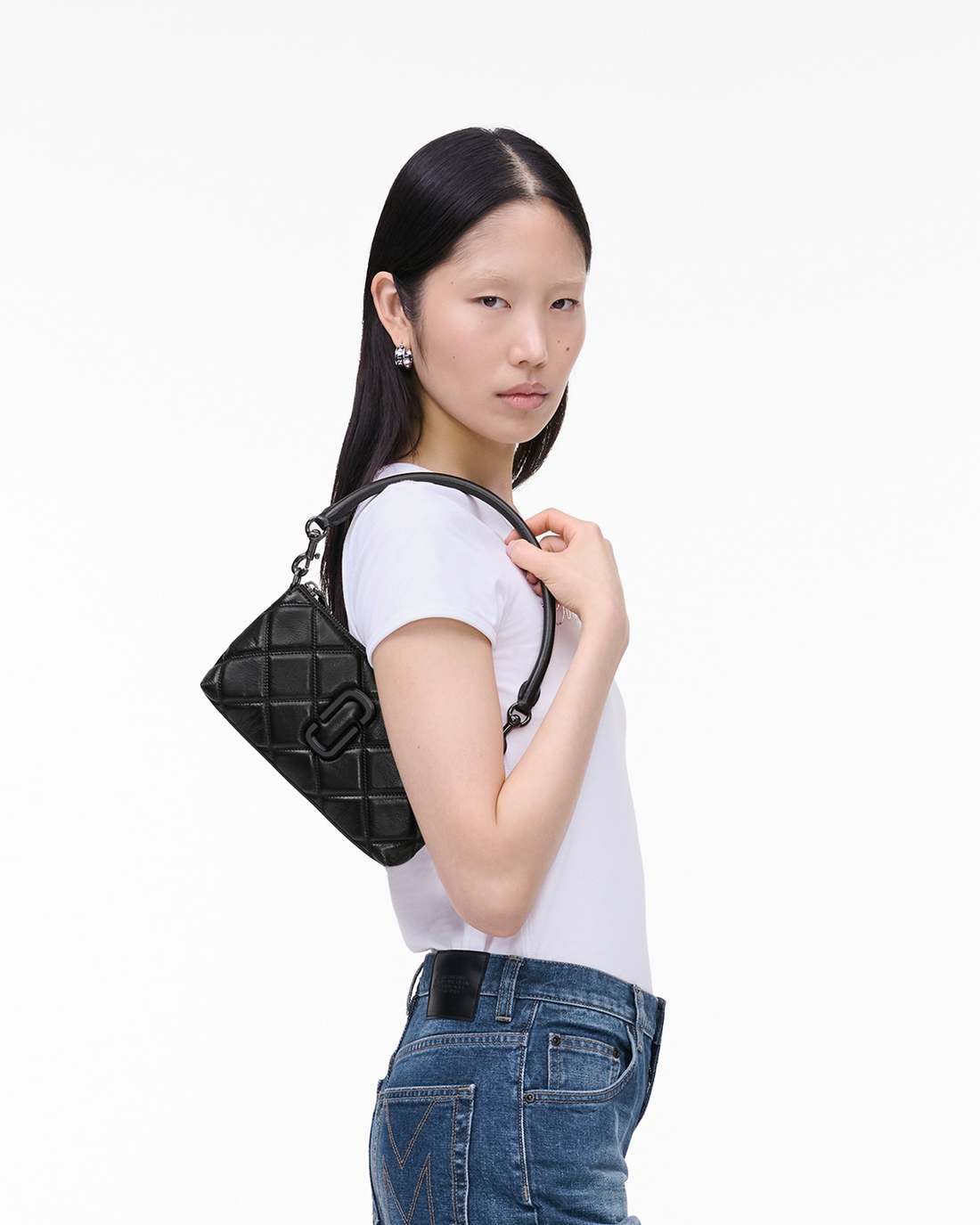 Marc Jacobs Quality - The Quilted Snapshot Convertible Shoulder Bag Black