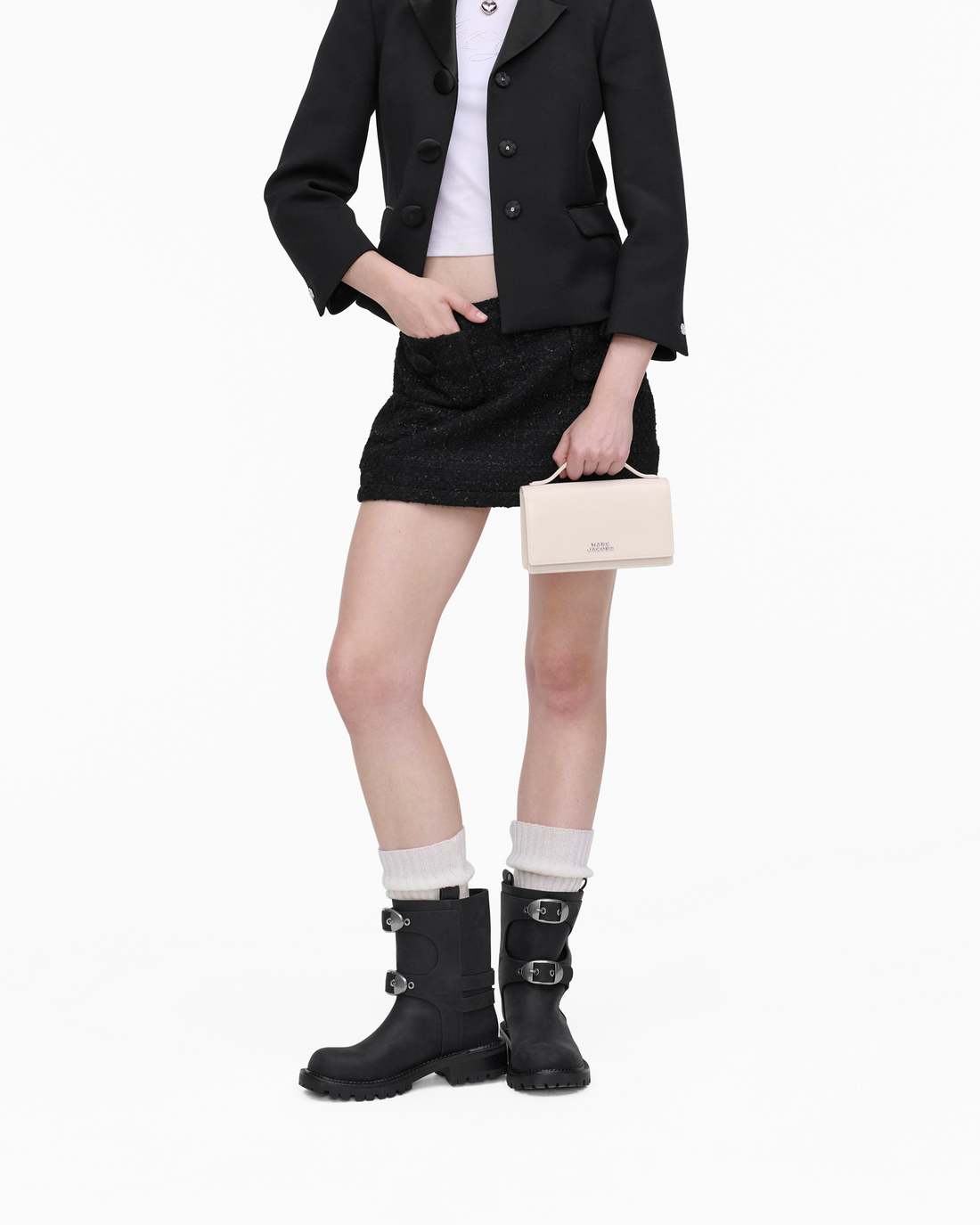 Marc Jacobs Top Pick - The Glam Mirror Mini Bag Cotton White