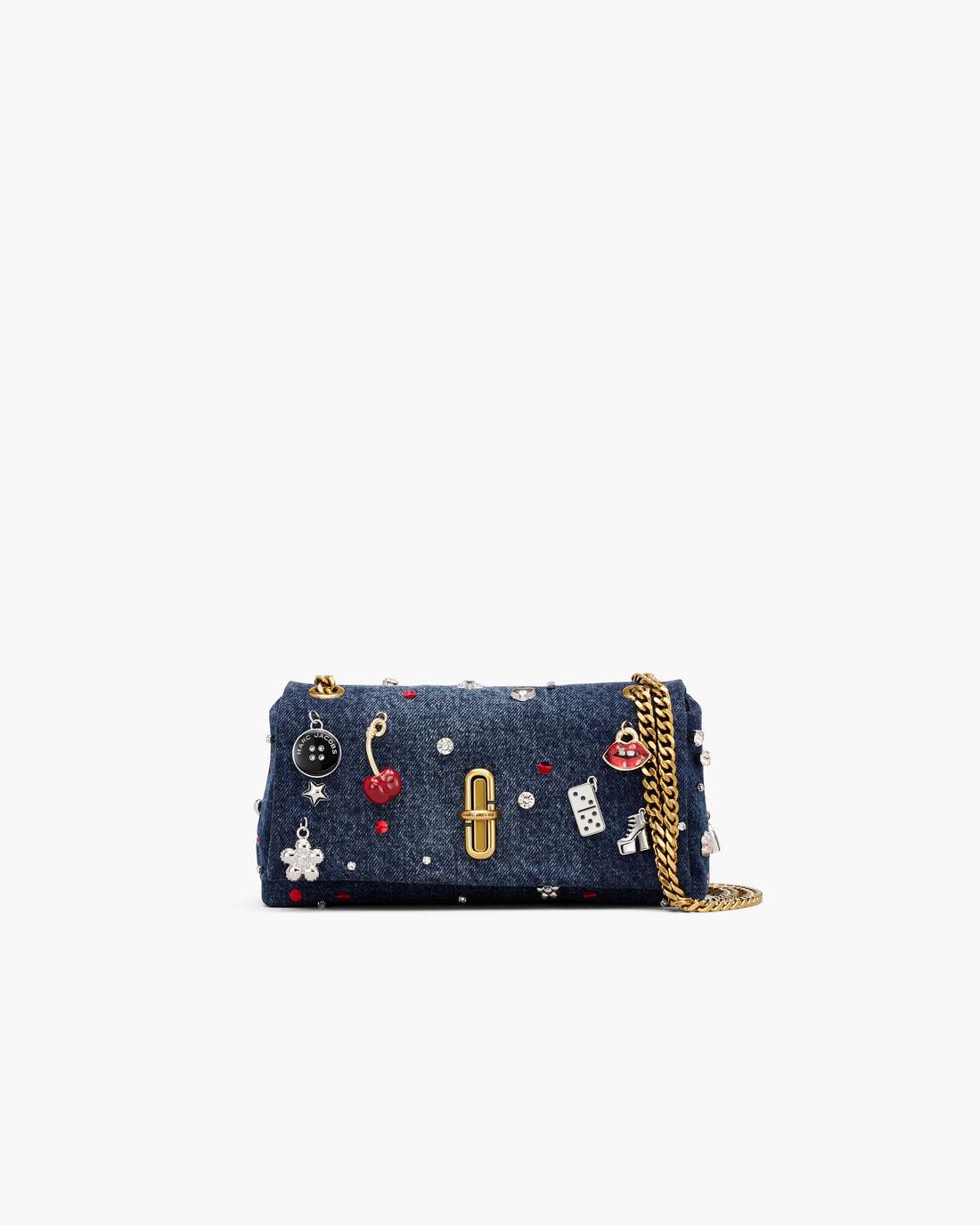 Marc Jacobs Signature - The Trinket Charm Denim Dual Chain Mini Bag Medium Wash Multi