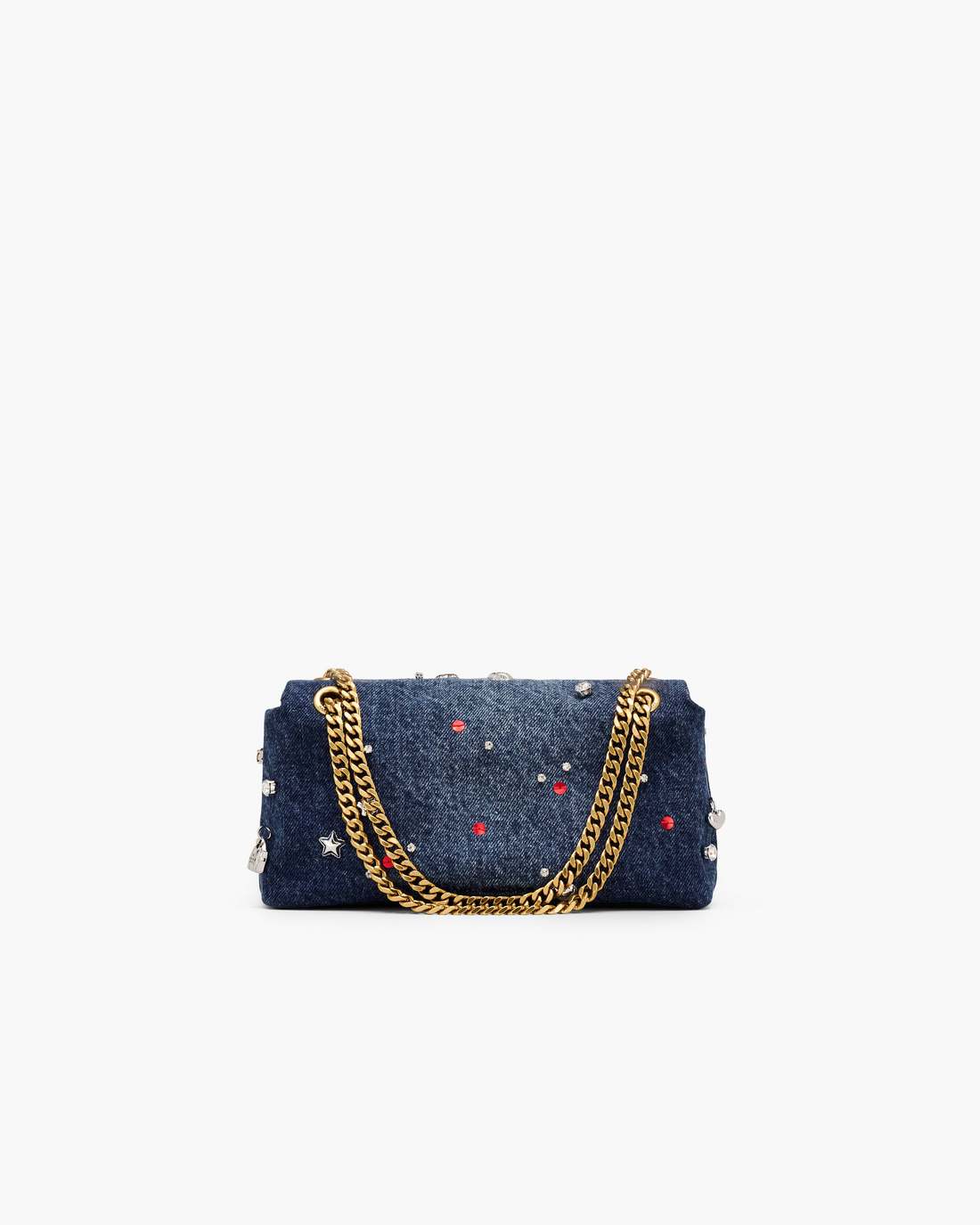 Marc Jacobs Signature - The Trinket Charm Denim Dual Chain Mini Bag Medium Wash Multi