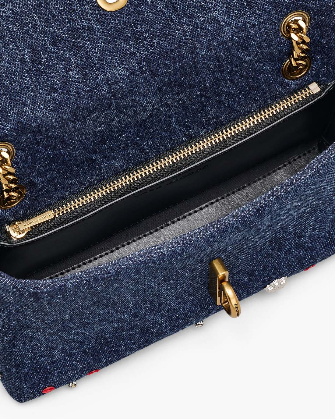 Marc Jacobs Signature - The Trinket Charm Denim Dual Chain Mini Bag Medium Wash Multi