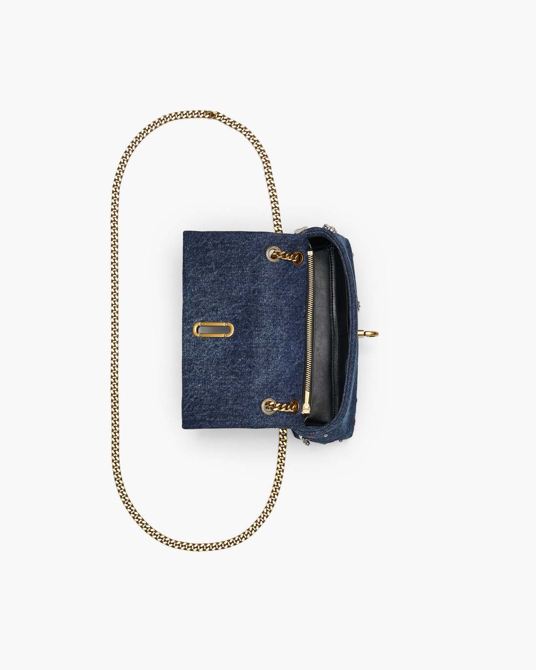 Marc Jacobs Signature - The Trinket Charm Denim Dual Chain Mini Bag Medium Wash Multi