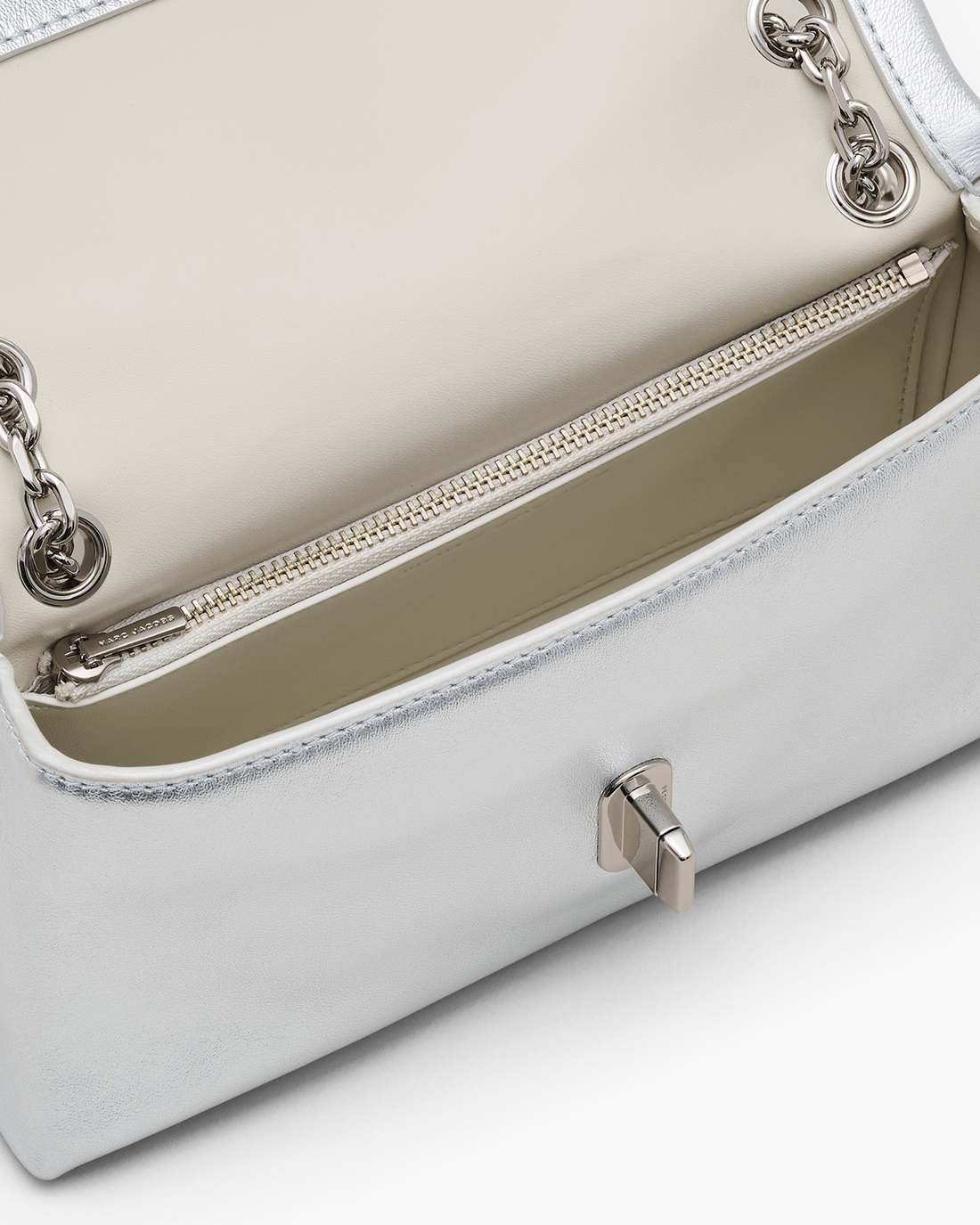 Marc Jacobs Discount - The Metallic Dual Chain Mini Bag Silver