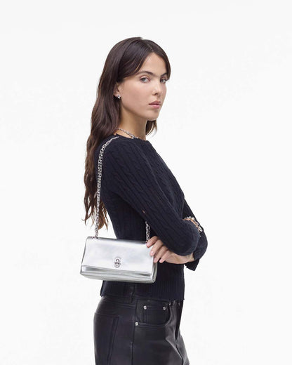 Marc Jacobs Discount - The Metallic Dual Chain Mini Bag Silver