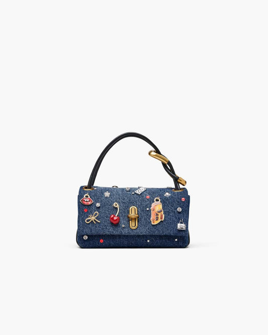 Marc Jacobs Top Pick - The Trinket Charm Denim Mini Dual Bag Medium Wash Multi
