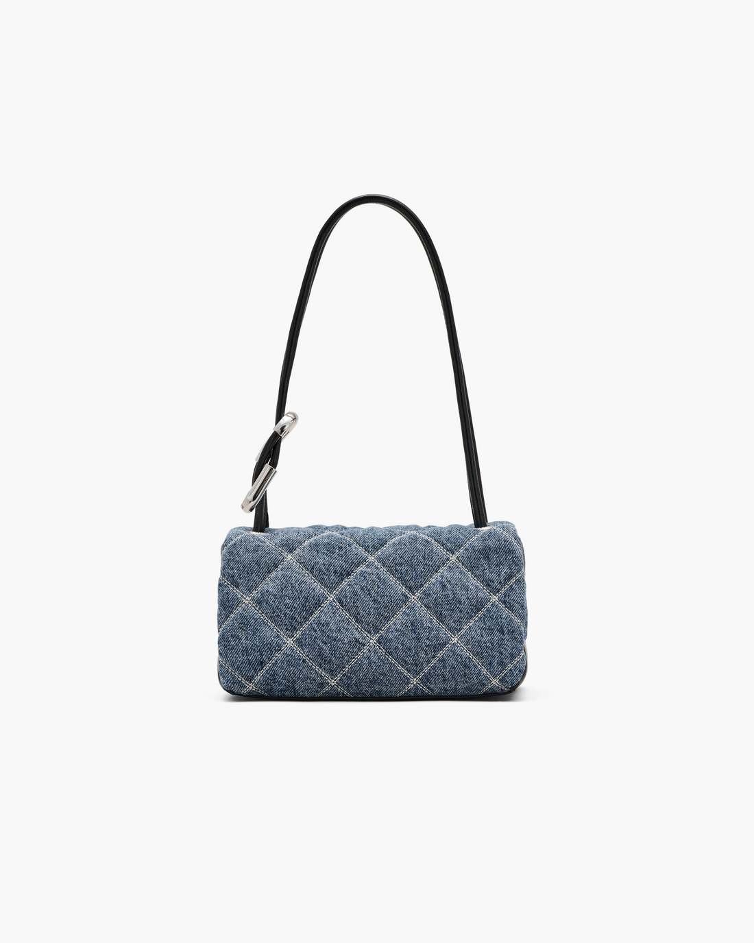 Marc Jacobs Sale - The Quilted Denim Mini Dual Shoulder Bag Light Wash Indigo