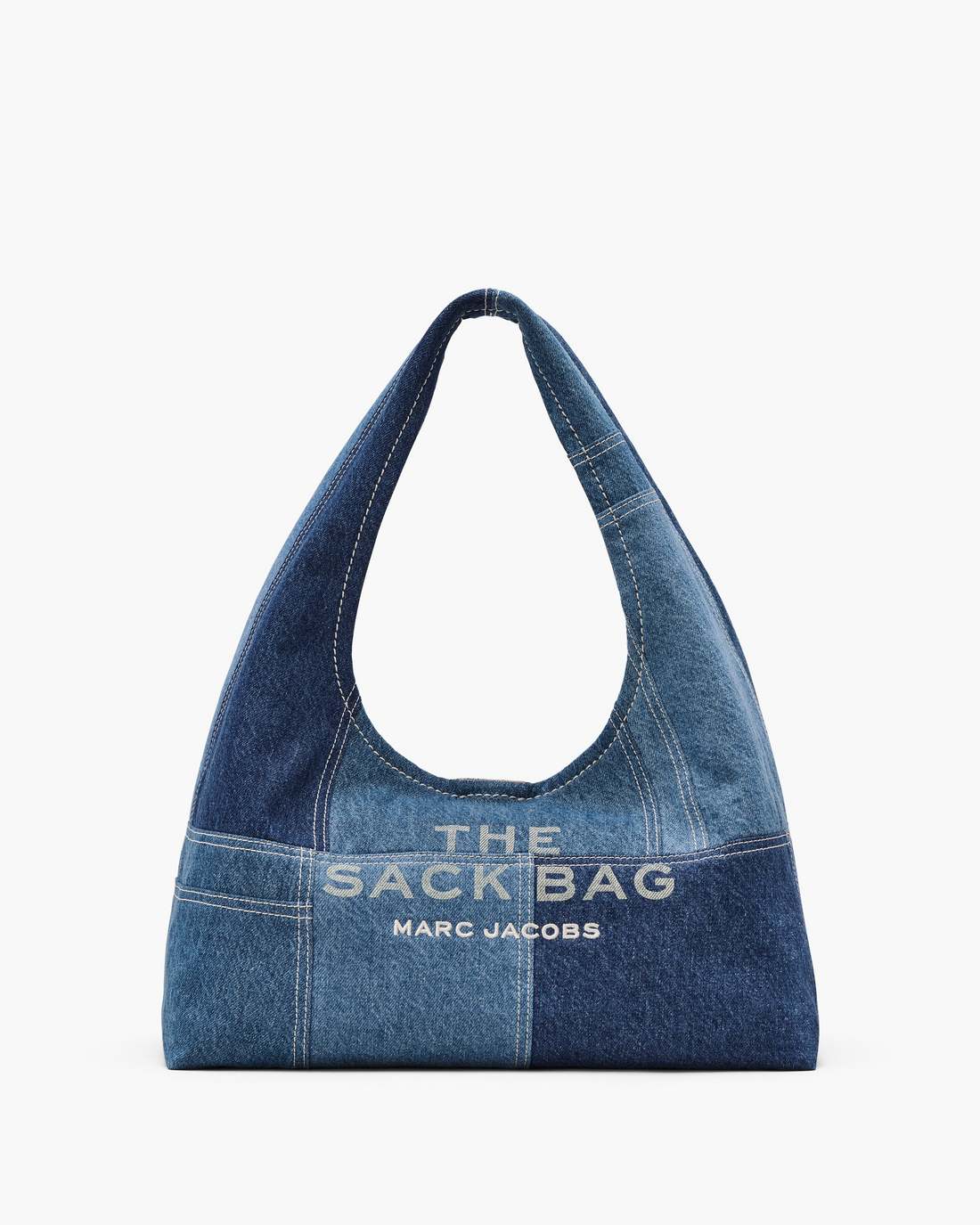 Marc Jacobs Great Value - The Patchwork Denim Sack Bag Blue Denim