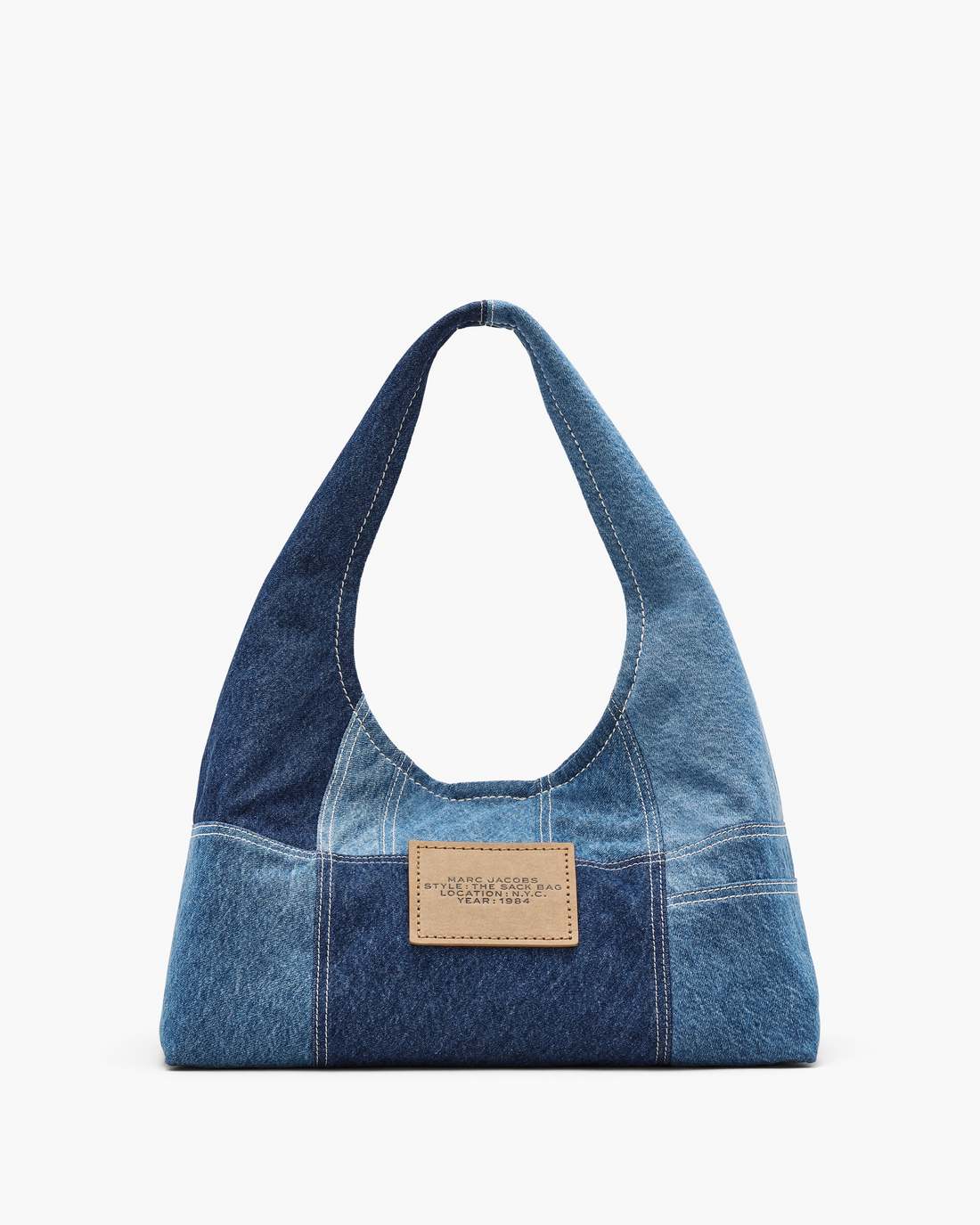 Marc Jacobs Great Value - The Patchwork Denim Sack Bag Blue Denim