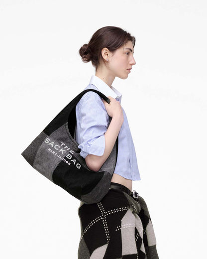 Marc Jacobs Classic - The Patchwork Denim Sack Bag Black Denim