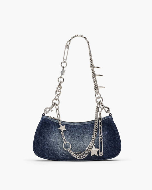 Marc Jacobs Sale - The Faded Denim Charm Shoulder Bag Faded Vintage Indigo