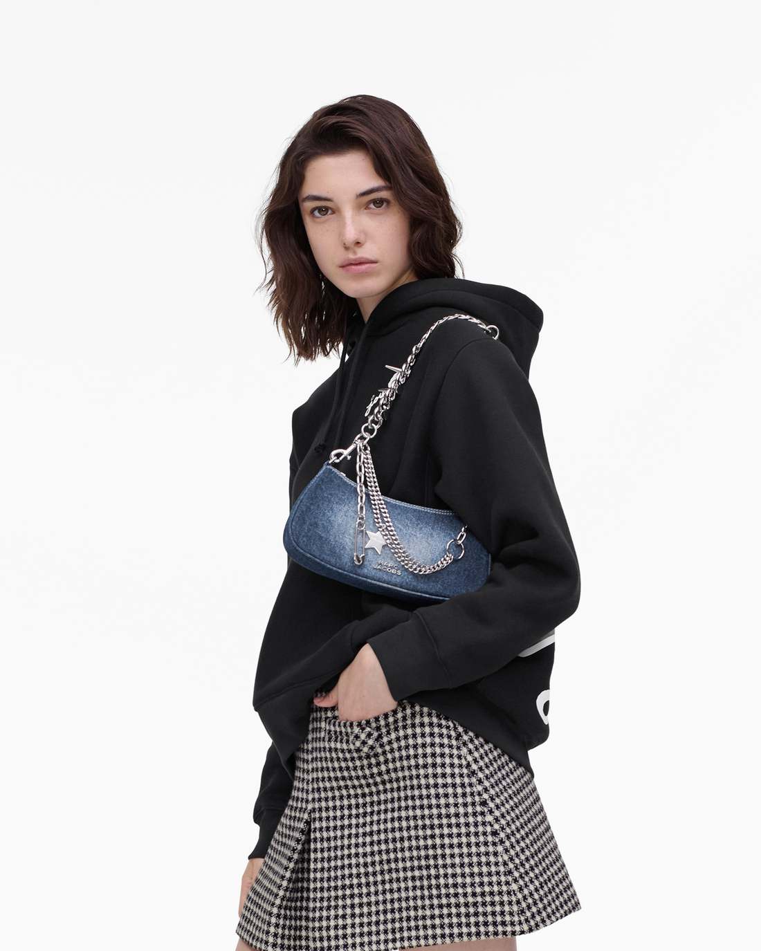 Marc Jacobs Sale - The Faded Denim Charm Shoulder Bag Faded Vintage Indigo