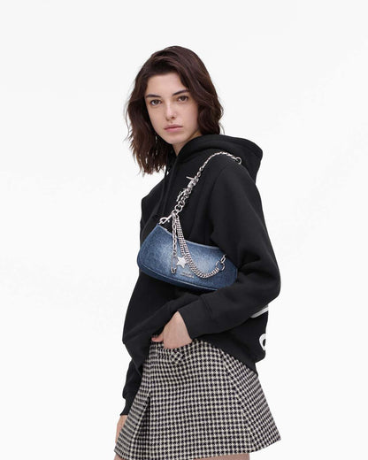 Marc Jacobs Sale - The Faded Denim Charm Shoulder Bag Faded Vintage Indigo