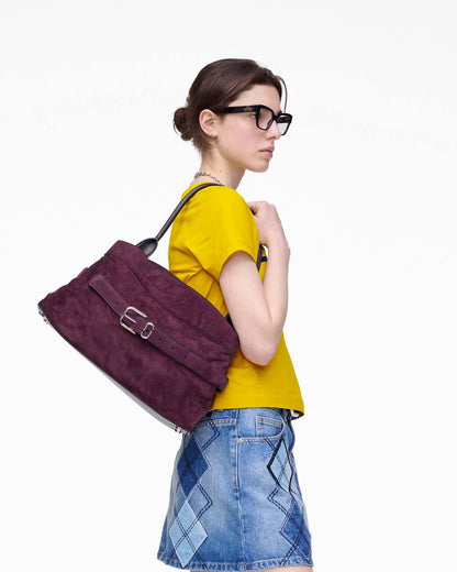 Marc Jacobs Trusted - The Suede Dakota Satchel Dark Plum
