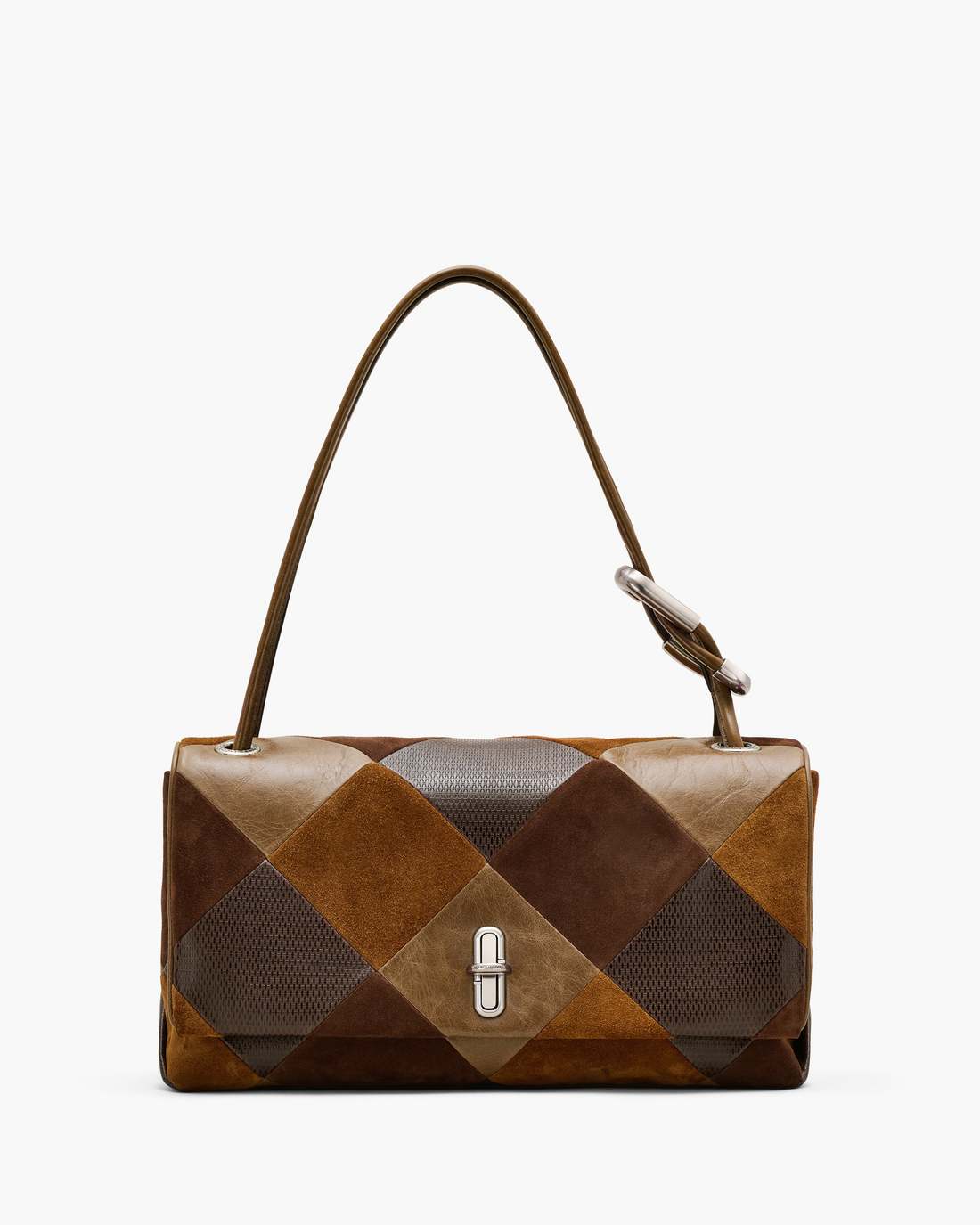 Marc Jacobs Deals - The Suede Patchwork Large Dual Bag Brown Multi