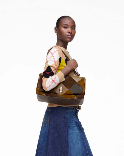 Marc Jacobs Deals - The Suede Patchwork Large Dual Bag Brown Multi