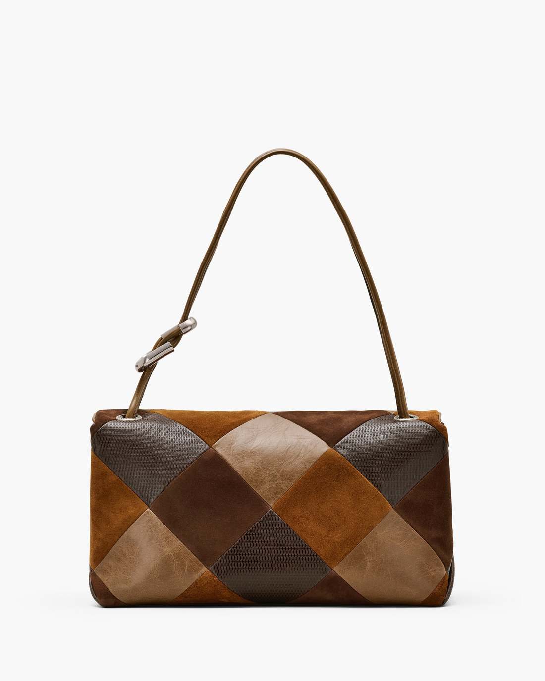 Marc Jacobs Deals - The Suede Patchwork Large Dual Bag Brown Multi